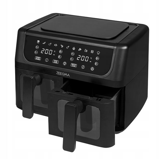 FRYTKOWNICA BEZTŁUSZCZOWA AIRFRYER FRYTOWNICA DUŻA 9L DUAL XL PODWÓJNA