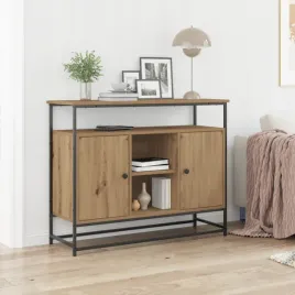 komoda-vidaxl-artisan-dab-100x35x80-cm-drewno-inzynieryjne-i-stal