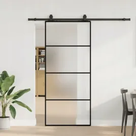 vidaxl-drzwi-przesuwne-z-zestawem-okuc-czarne-90x205-cm-esg-szklo