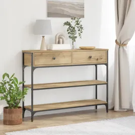 vidaxl-stolik-konsolowy-dab-rzemieslniczy-100x25x75-cm-drewno-inzynieryjne