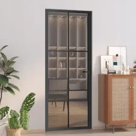 vidaxl-drzwi-wewnetrzne-83x2015-cm-czarne-szklo-esg-i-aluminium