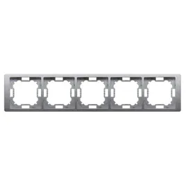 ramka-5-krotna-uniwersalna-poziom-i-pion-stal-inox-basic-neos