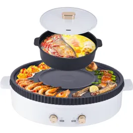 grill-elektryczny-barbecue-hot-pot-dwa-poziomy-2000w-bialy