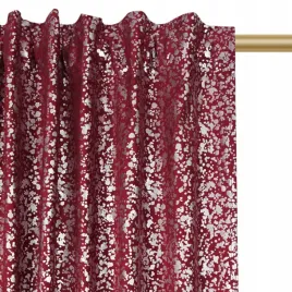 welurowa-zaslona-250x140cm-na-tasmie-ciemnoczerwona-srebrny-wzor-kropelki
