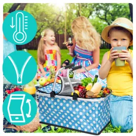 kosz-na-plaze-piknik-biwak-termiczny-duzy-30-litrow-blekitny-w-kropki