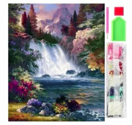 haft-diamentowy-mozaika-diamond-painting-zestaw-5d-wodospad-kwiaty