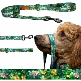 smycz-treningowa-dla-sredniego-psa-do-20kg-180-cm-ukory-zielona-z-nadrukiem