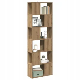vidaxl-regal-na-ksiazki-przegroda-dab-artisan-60x24x186-cm