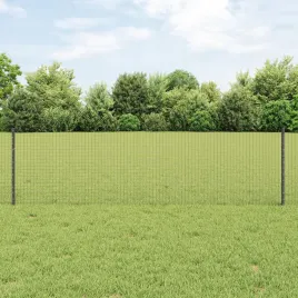 vidaxl-spawane-ogrodzenie-z-22-slupkami-szary-0-6x50-m-stal