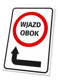 tabliczka-wjazd-obok-strzalka-w-lewo-21x30cm