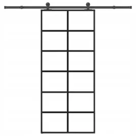 vidaxl-drzwi-przesuwne-z-osprzetem-90x205-cm-szklo-esg-i-aluminium
