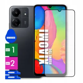 2x-szklo-ochronne-do-xiaomi-redmi-13c-hartowane-9h-pelne-caly-ekran-5d