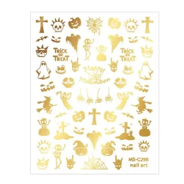 naklejki-do-paznokci-cienkie-samoprzylepne-halloween-ms-c298-zlote