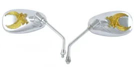 lusterka-motocyklowe-chromowe-ze-zlotym-orlem-m10