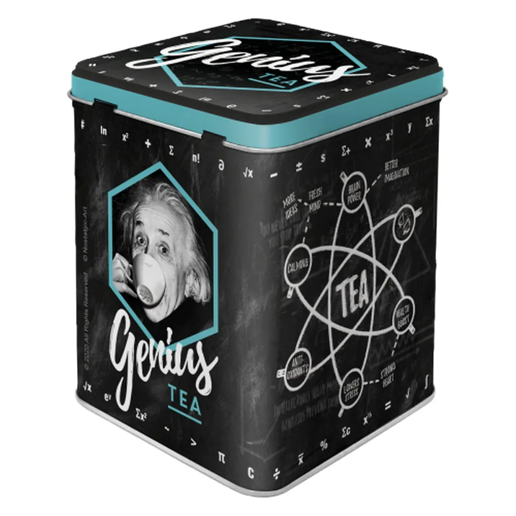 puszka-tloczona-na-herbate-einstein-genius-stan-nowy