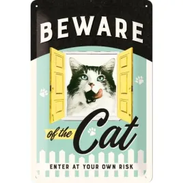 metalowy-plakat-20-x-30cm-beware-of-the-cat