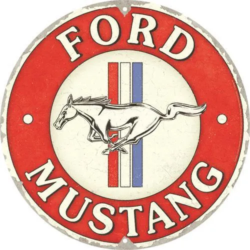 plakat-okragly-35cm-ford-mustang