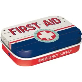 pudelko-z-cukierkami-mint-box-first-aid-blue-emergency