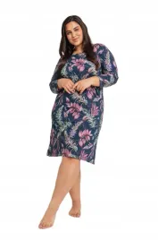 taro-koszula-nocna-vivian-3014-xxl-granat-kwiaty