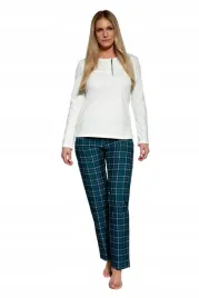 cornette-pizama-damska-dluga-763-350-nelly-xl-ecri