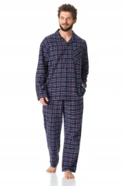 key-dluga-pizama-meska-rozpinana-mns-414-krata-2xl