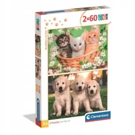 puzzle-2x60-super-kolor-brothers-in-fur-24820-silver