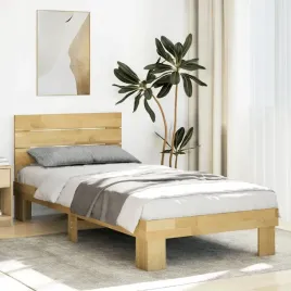 vidaxl-rama-lozka-z-zaglowkiem-bez-materaca-75x190-cm-lite-drewno-dab