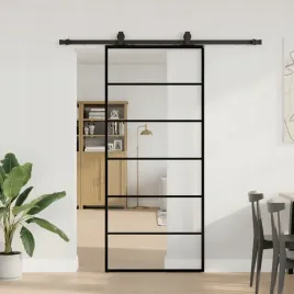 vidaxl-drzwi-przesuwne-z-zestawem-okuc-czarne-90x205-cm-esg-szklo