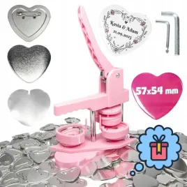 rozowa-maszynka-do-robienia-przypinek-100szt-pinow-serce-idealny-prezent