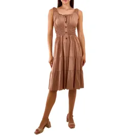 brazowa-sukienka-na-ramiaczkach-masaew