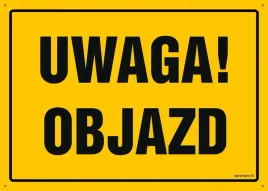 tablica-oa002-uwaga-objazd-350x250-mm-bn-plyta-zolta-06mm