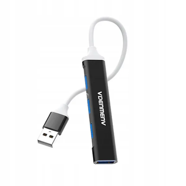 hub-usb-4xusb-denmen-czarny-aluminium-du17-waga-z-opakowaniem-0-5-kg