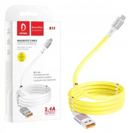 kabel-usb-typ-c-denmen-zolty-d11t-magnetyczny