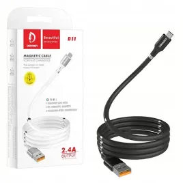 kabel-usb-typ-c-denmen-czarny-d11t-magnetyczny