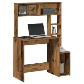 vidaxl-biurko-z-polkami-kolor-postarzanego-drewna100x45x140-cm