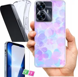 etui-na-realme-c55-wzory-kwiaty-rosliny-szklo