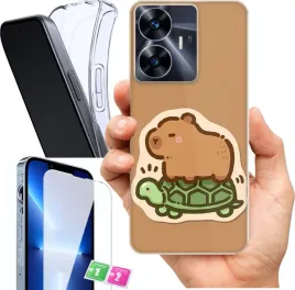 etui-na-realme-c55-wzory-capybara-kapibara-szklo