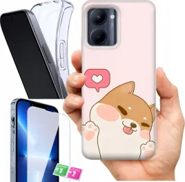etui-na-realme-c33-wzory-urocze-misie-szklo