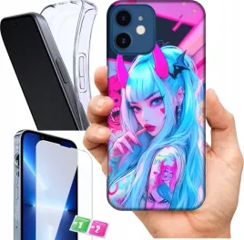 etui-na-apple-iphone-12-mini-wzory-neon-girl-anime-szklo