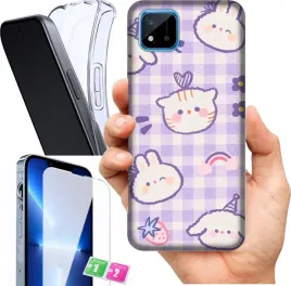 etui-na-realme-c20-wzory-slodkie-misie-kawaii-szklo