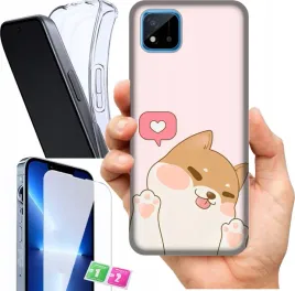 etui-na-realme-c20-wzory-urocze-misie-szklo