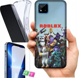 etui-na-realme-c20-wzory-roblox-szklo