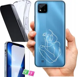 etui-na-realme-c20-wzory-miniamlistyczne-kreski-szklo