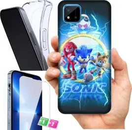 etui-na-realme-c20-wzory-sonic-szklo