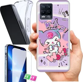 etui-na-realme-8-pro-wzory-kuromi-szklo