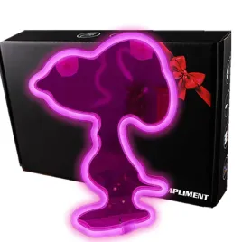 neon-led-baterie-usb-na-sciane-snoopy