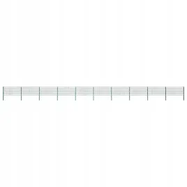 panel-ogrodzeniowy-ze-slupkami-zelazny-17-x-08-m-zielony