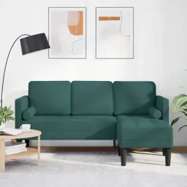 vidaxl-3-osobowa-kanapa-w-ksztalcie-l-ciemnozielona-160-cm-z-materialu