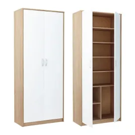 regal-z-drzwiami-180x74-cm-szafka-polka-na-ksiazki-segregatory-sonoma-bialy