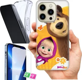 etui-na-apple-iphone-14-pro-wzory-masza-i-niedzwiedz-szklo